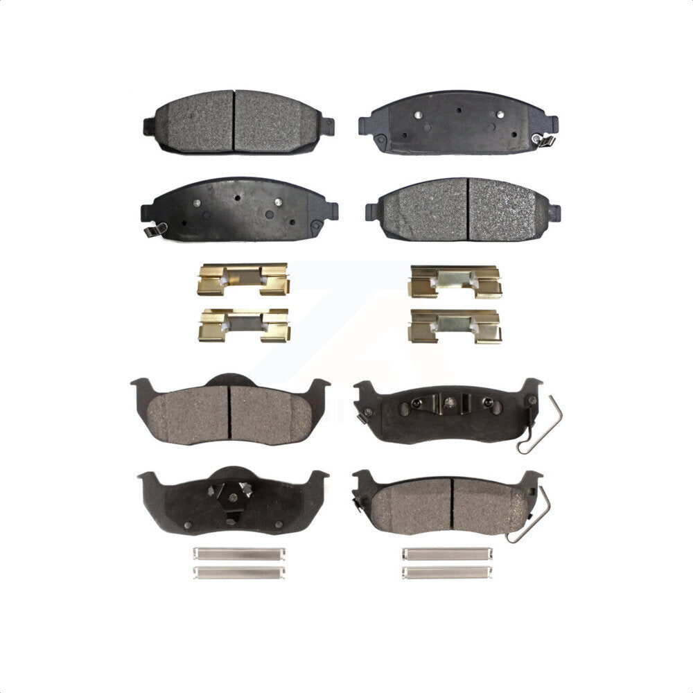 Front Rear Ceramic Brake Pads Kit For Jeep Grand Cherokee Commander KTC-100054