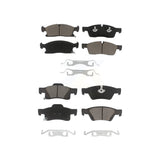 Front Rear Ceramic Brake Pads Kit For Jeep Grand Cherokee Dodge Durango WK KCX-100293