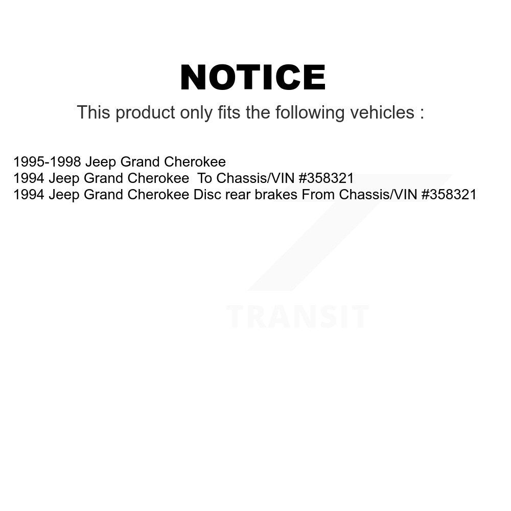 Front Rear Ceramic Brake Pads Kit For Jeep Grand Cherokee KTC-100331