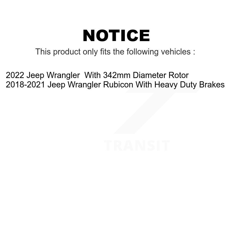 Front Rear Ceramic Brake Pads Kit For Jeep Wrangler KTC-100654