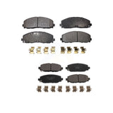 Front Rear Ceramic Brake Pads Kit For Jeep Wrangler KTC-100654