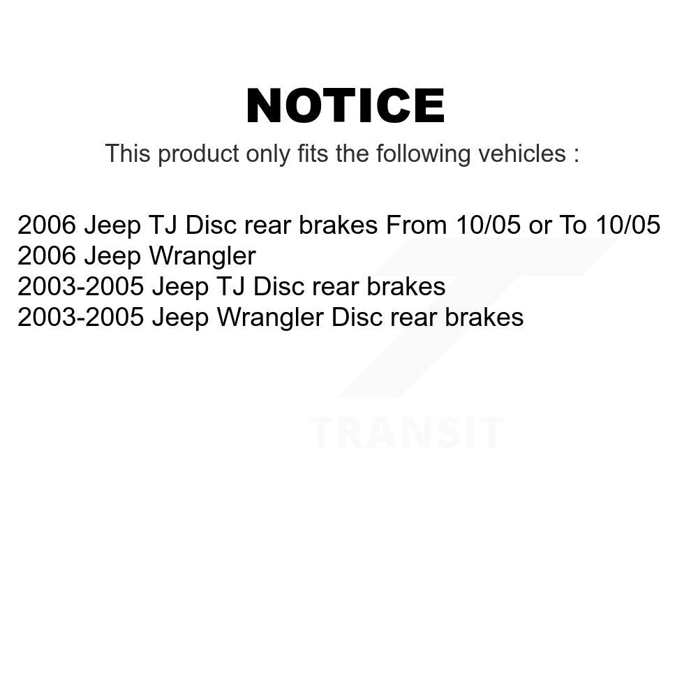 Front Rear Ceramic Brake Pads Kit For Jeep Wrangler TJ KTC-100332