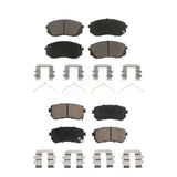 Front Rear Ceramic Brake Pads Kit For Kia Optima Hyundai Sonata KCX-100247
