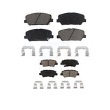 Front Rear Ceramic Brake Pads Kit For Kia Optima Hyundai Veloster Forte Koup KCX-100118