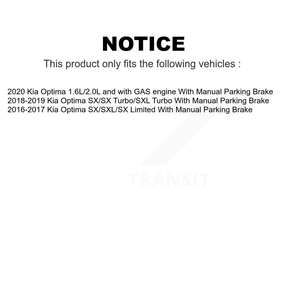 Front Rear Ceramic Brake Pads Kit For Kia Optima With Manual Parking KCX-100245