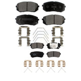 Front Rear Ceramic Brake Pads Kit For Kia Optima With Manual Parking KTC-100537