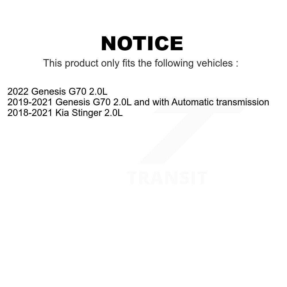 Front Rear Ceramic Brake Pads Kit For Kia Stinger Genesis G70 KTC-100747