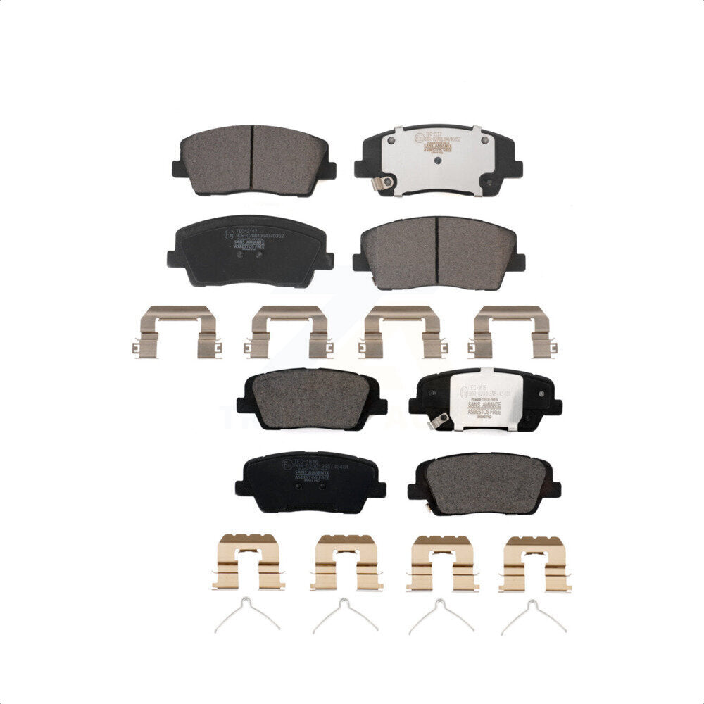 Front Rear Ceramic Brake Pads Kit For Kia Stinger Genesis G70 KTC-100747