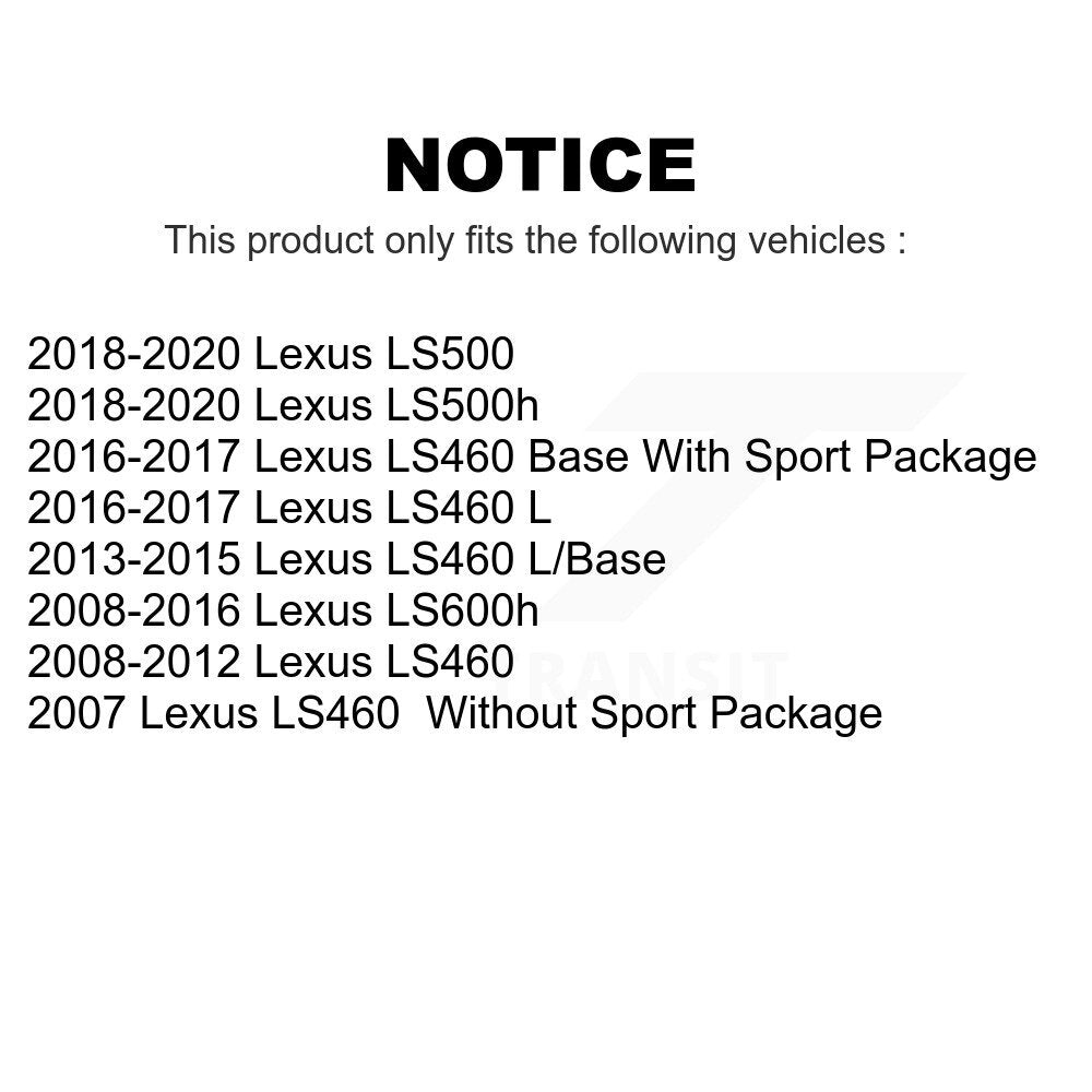 Front Rear Ceramic Brake Pads Kit For Lexus LS460 LS500 LS600h LS500h KTC-100609