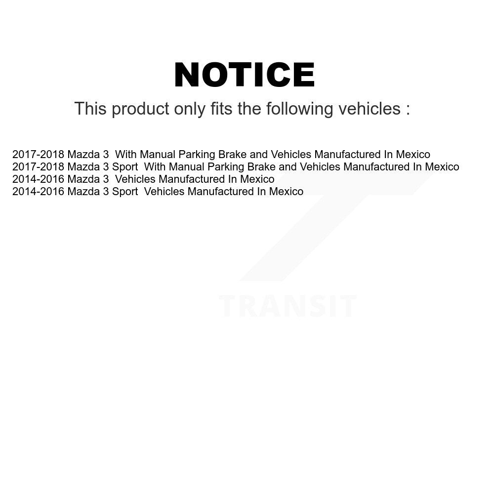 Front Rear Ceramic Brake Pads Kit For Mazda 3 Sport KCX-100252