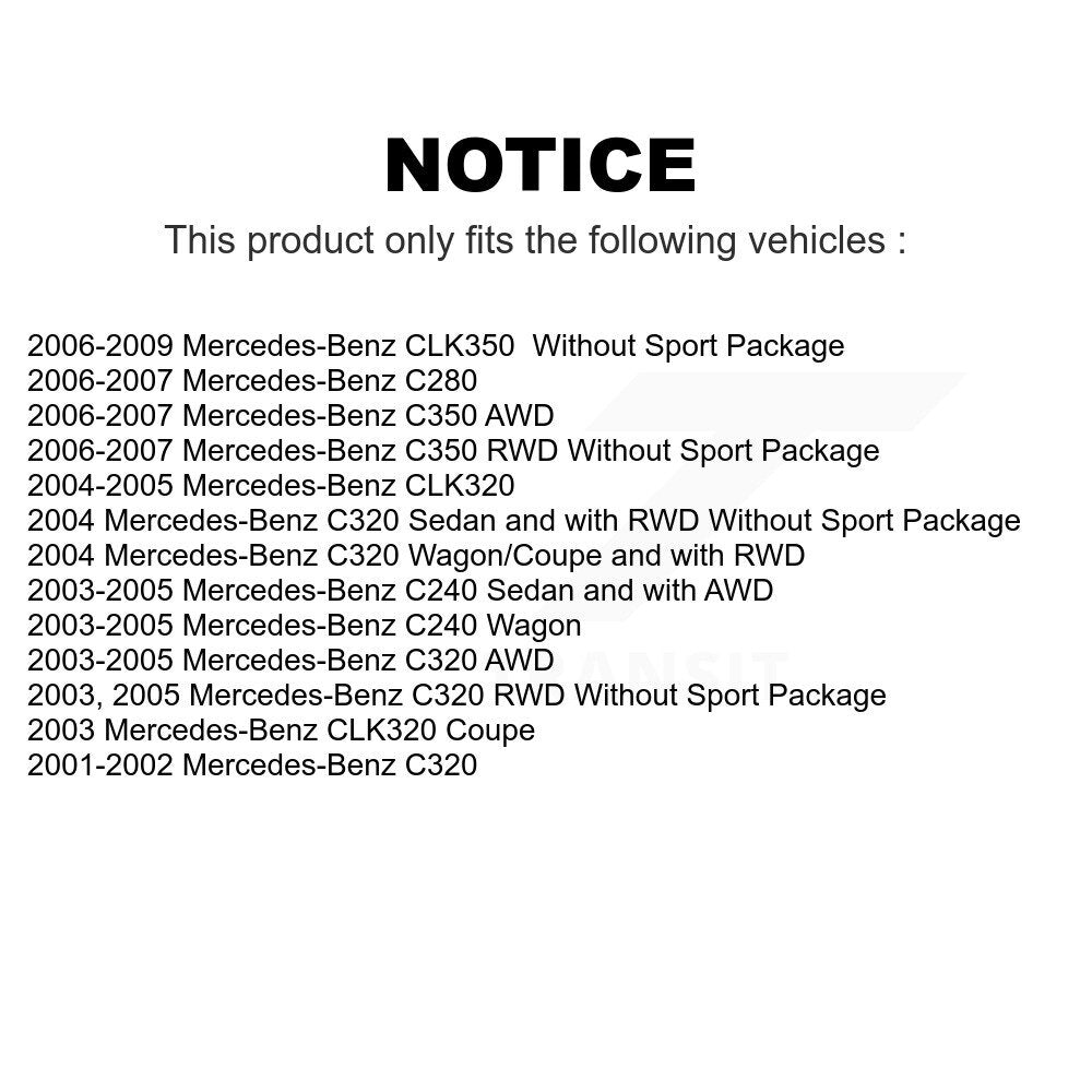Front Rear Ceramic Brake Pads Kit For Mercedes-Benz C240 CLK350 C320 C280 CLK320 C350 KTC-100448