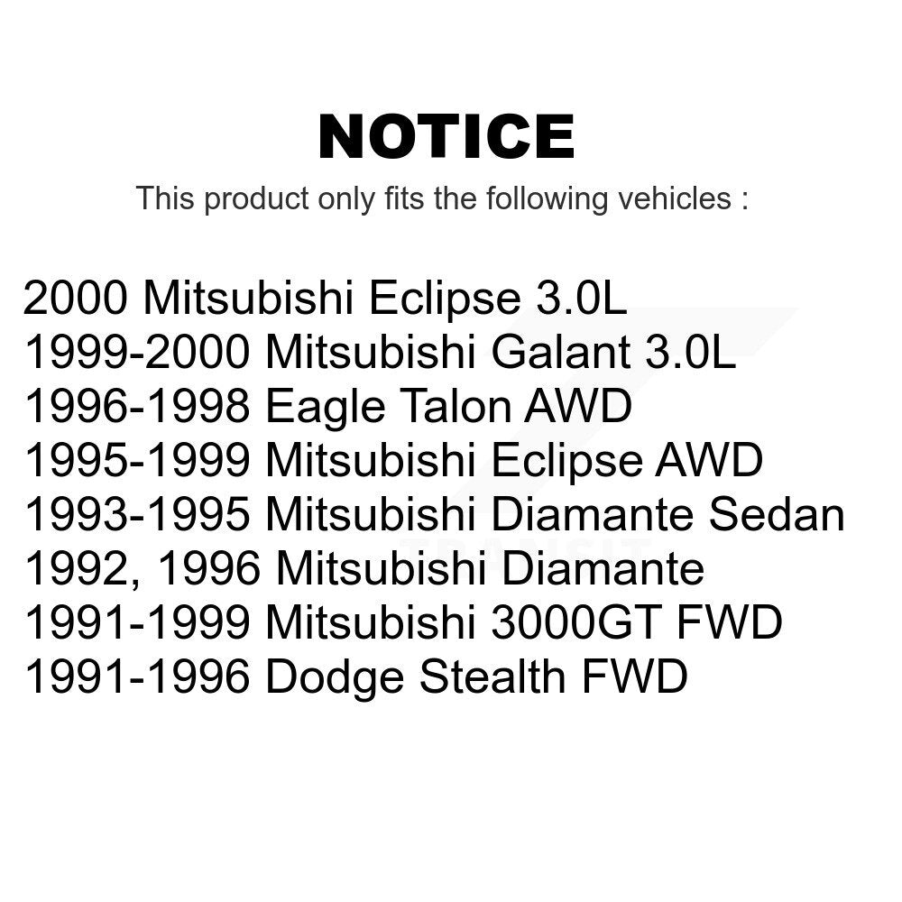 Front Rear Ceramic Brake Pads Kit For Mitsubishi Eclipse 3000GT Galant Dodge Stealth Eagle Talon Diamante KCX-100374