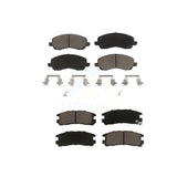 Front Rear Ceramic Brake Pads Kit For Mitsubishi Galant Eclipse Chrysler Sebring Dodge Stratus KCX-100275