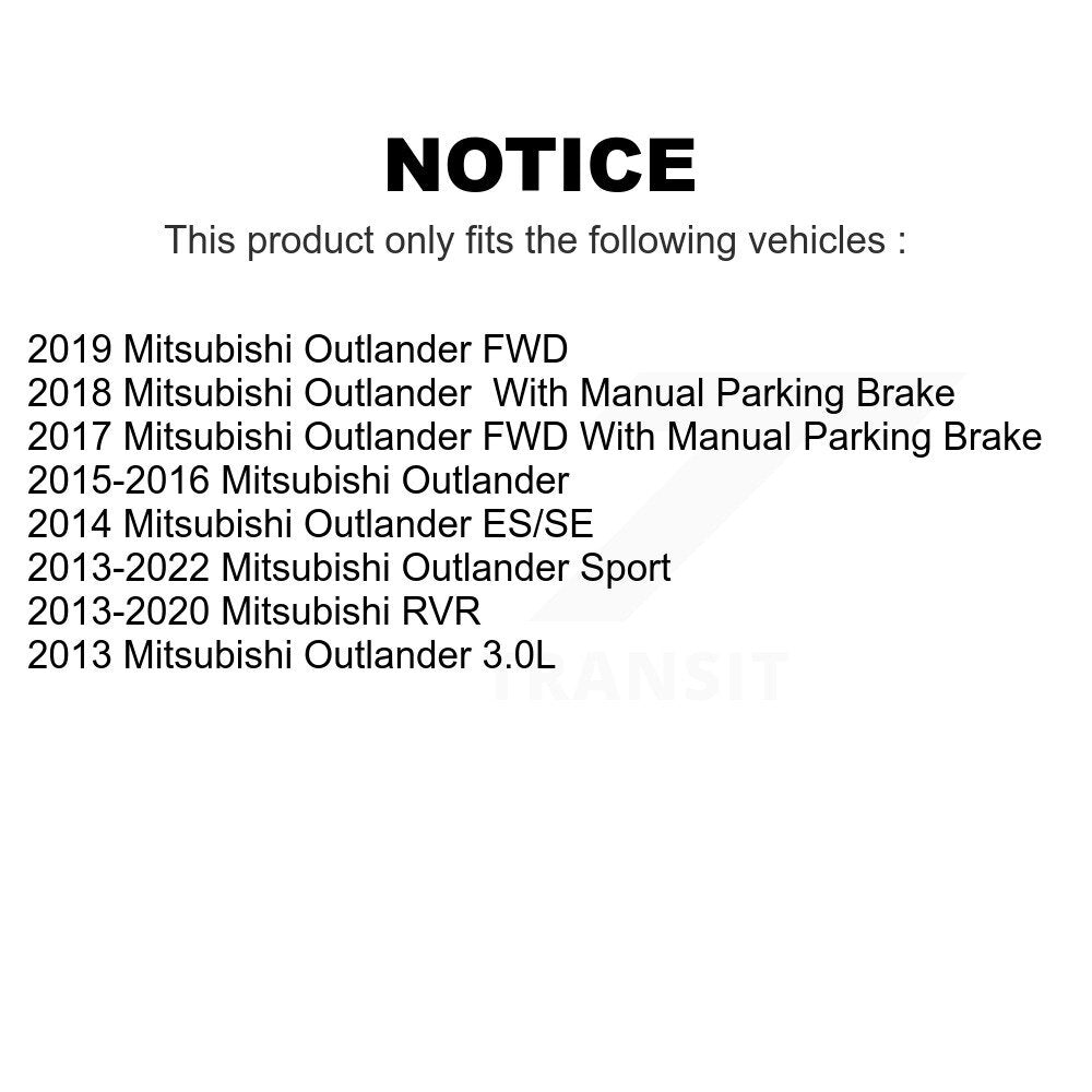 Front Rear Ceramic Brake Pads Kit For Mitsubishi Outlander Sport RVR KCX-100477