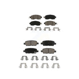 Front Rear Ceramic Brake Pads Kit For Nissan Altima LEAF KCX-100210