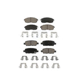 Front Rear Ceramic Brake Pads Kit For Nissan Altima Sentra Juke INFINITI G35 350Z KCX-100211