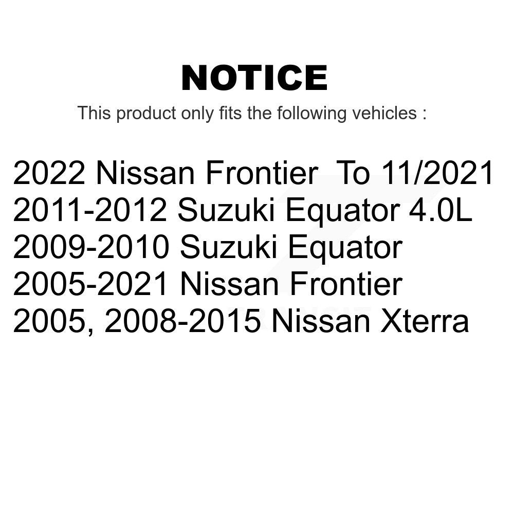 Front Rear Ceramic Brake Pads Kit For Nissan Frontier Xterra Suzuki Equator KCX-100308