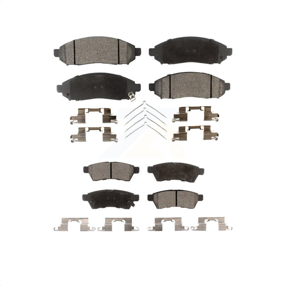 Front Rear Ceramic Brake Pads Kit For Nissan Frontier Xterra Suzuki Equator KTC-100062