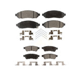 Front Rear Ceramic Brake Pads Kit For Nissan Frontier Xterra Suzuki Equator KTC-100062