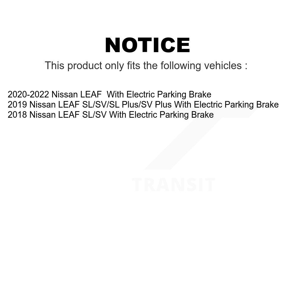 Front Rear Ceramic Brake Pads Kit For Nissan LEAF With Electric Parking KTC-100677