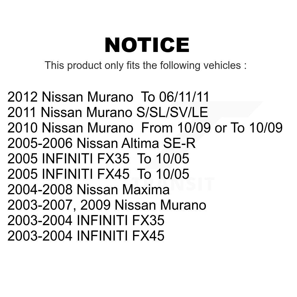 Front Rear Ceramic Brake Pads Kit For Nissan Murano Altima Maxima INFINITI FX35 FX45 KCX-100254