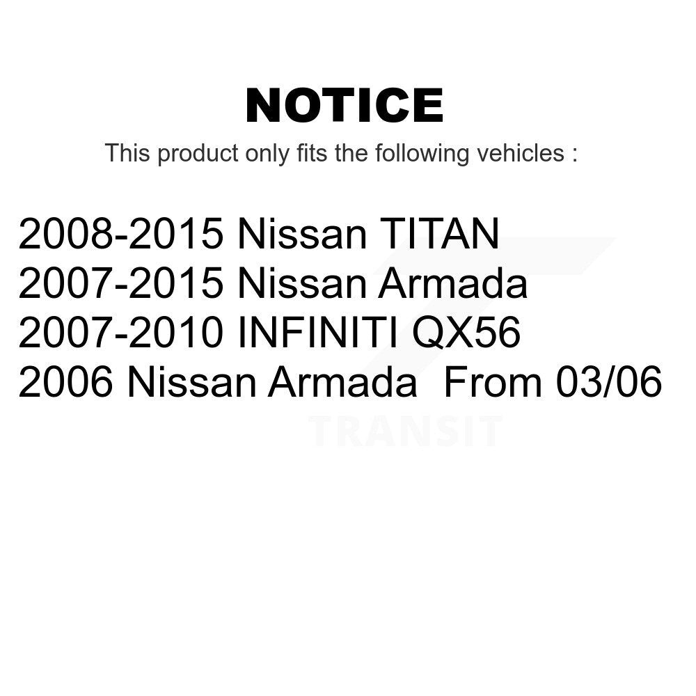Front Rear Ceramic Brake Pads Kit For Nissan Titan Armada INFINITI QX56 TITAN KCX-100347