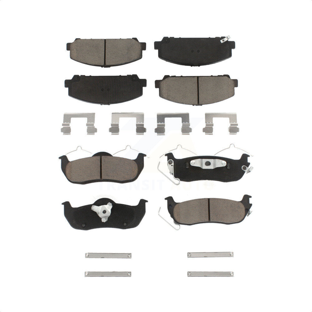 Front Rear Ceramic Brake Pads Kit For Nissan Titan Armada INFINITI QX56 TITAN KCX-100347