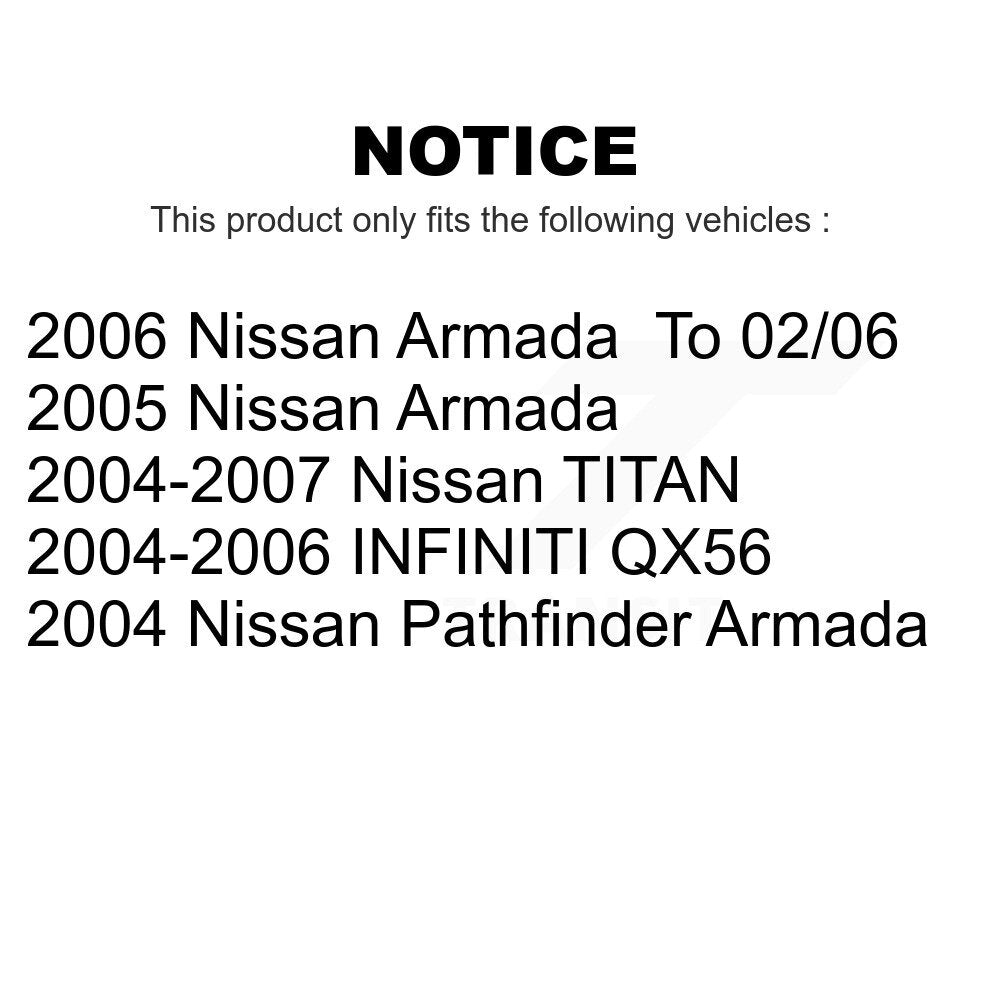 Front Rear Ceramic Brake Pads Kit For Nissan Titan Armada Pathfinder INFINITI QX56 TITAN KCX-100350