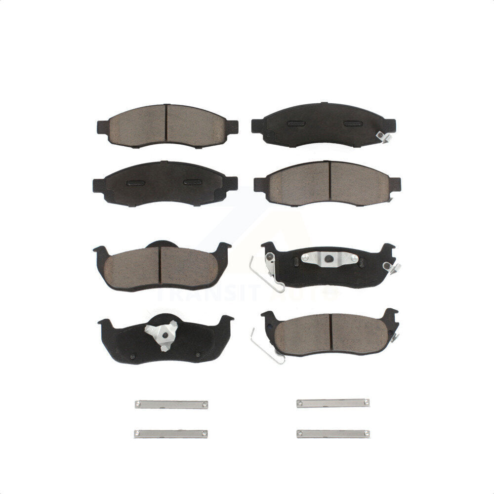 Front Rear Ceramic Brake Pads Kit For Nissan Titan Armada Pathfinder INFINITI QX56 TITAN KCX-100350