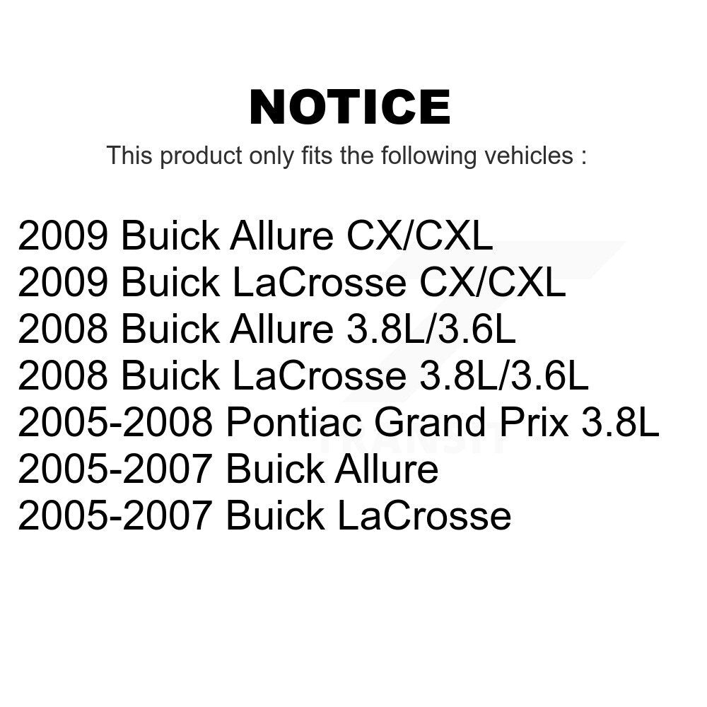 Front Rear Ceramic Brake Pads Kit For Pontiac Grand Prix Buick LaCrosse Allure KCX-100016