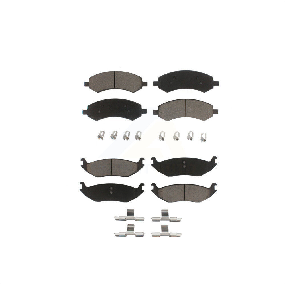Front Rear Ceramic Brake Pads Kit For Ram 1500 Dodge Classic Durango Chrysler Aspen KCX-100041