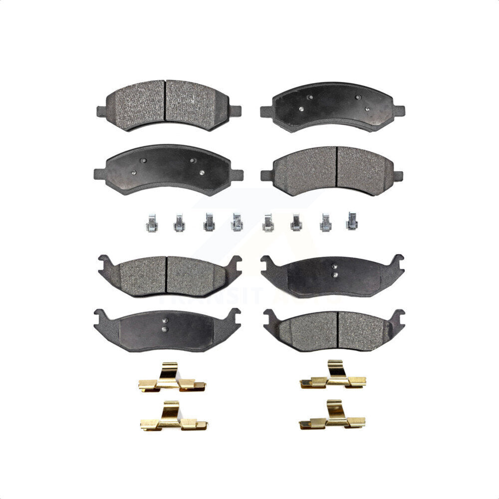 Front Rear Ceramic Brake Pads Kit For Ram 1500 Dodge Classic Durango Chrysler Aspen KTC-100056