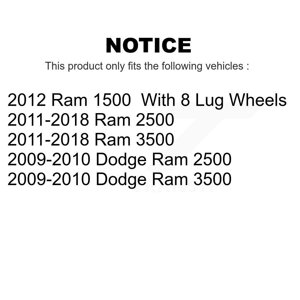 Front Rear Ceramic Brake Pads Kit For Ram 2500 3500 1500 Dodge KCX-100043