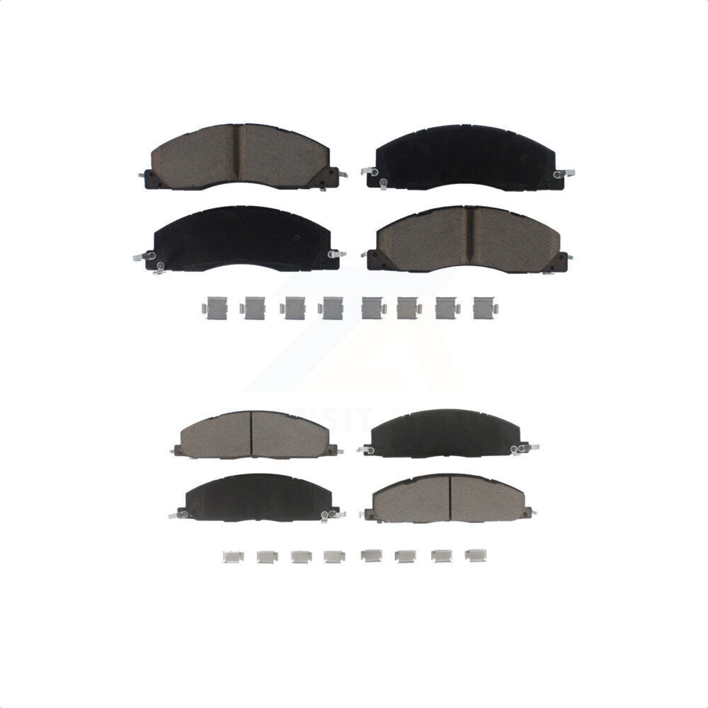 Front Rear Ceramic Brake Pads Kit For Ram 2500 3500 1500 Dodge KCX-100043