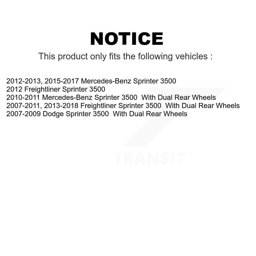 Front Rear Ceramic Brake Pads Kit For Sprinter 3500 Mercedes-Benz Freightliner Dodge KTC-100628