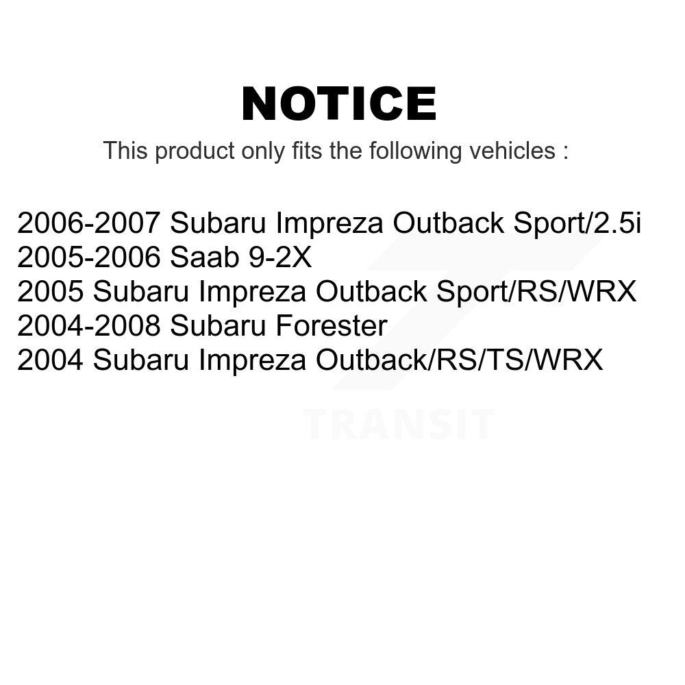 Front Rear Ceramic Brake Pads Kit For Subaru Forester Impreza Saab 9-2X KTC-100485