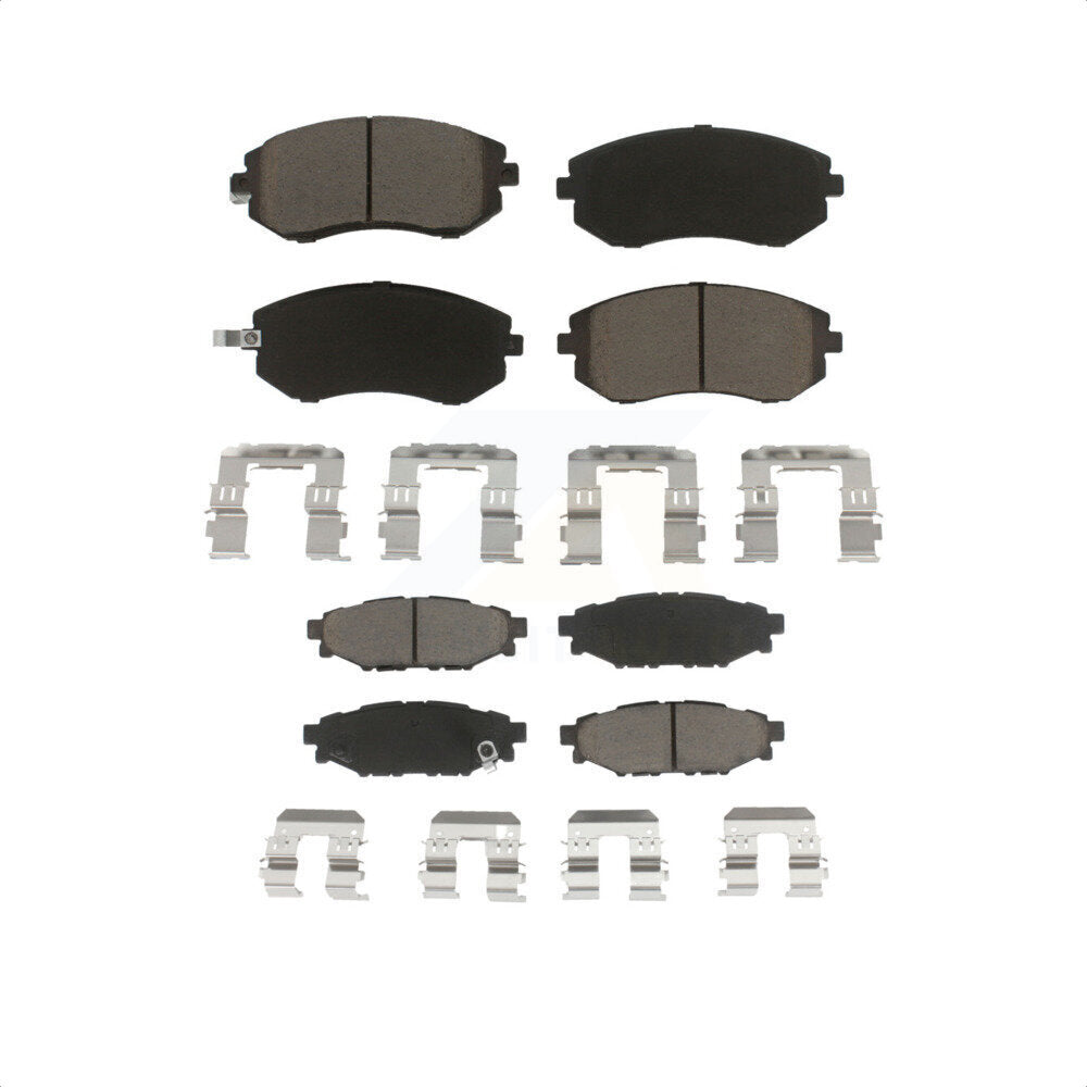 Front Rear Ceramic Brake Pads Kit For Subaru Outback Legacy Forester Impreza WRX KCX-100106