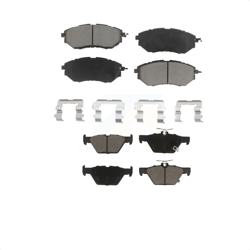 Front Rear Ceramic Brake Pads Kit For Subaru Outback Legacy WRX KCX-100461