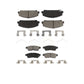 Front Rear Ceramic Brake Pads Kit For Suzuki Equator KCX-100309