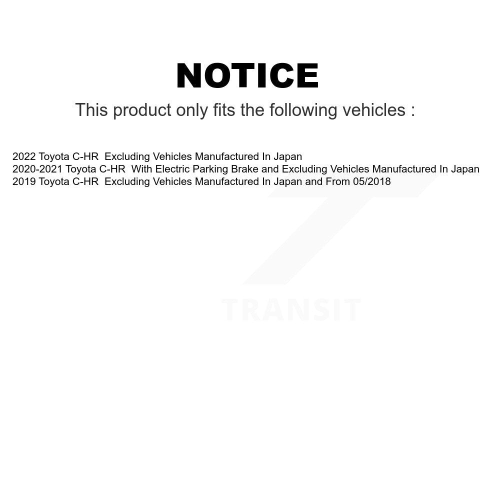Front Rear Ceramic Brake Pads Kit For Toyota C-HR KCX-100529