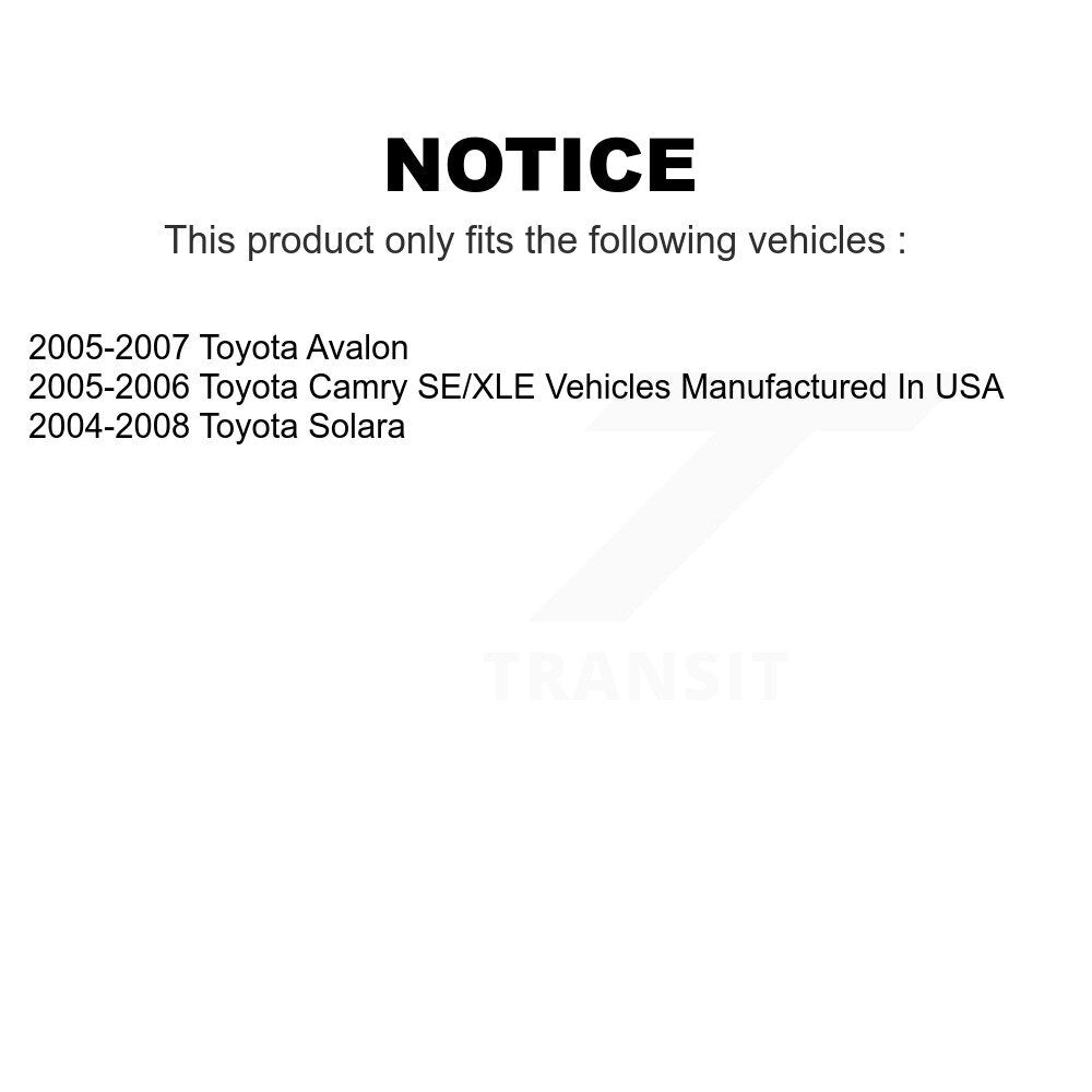 Front Rear Ceramic Brake Pads Kit For Toyota Camry Avalon Solara KCX-100495