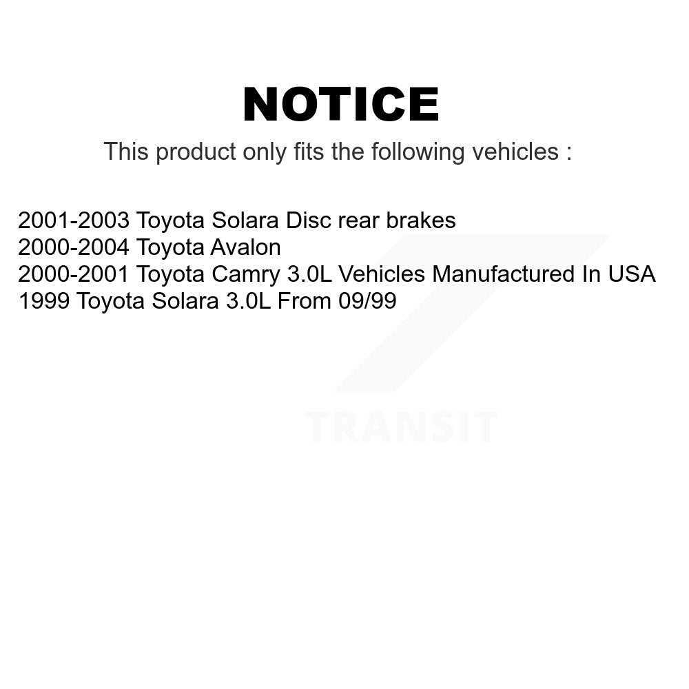 Front Rear Ceramic Brake Pads Kit For Toyota Camry Avalon Solara KTC-100372