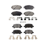 Front Rear Ceramic Brake Pads Kit For Toyota Camry Avalon Solara KTC-100457