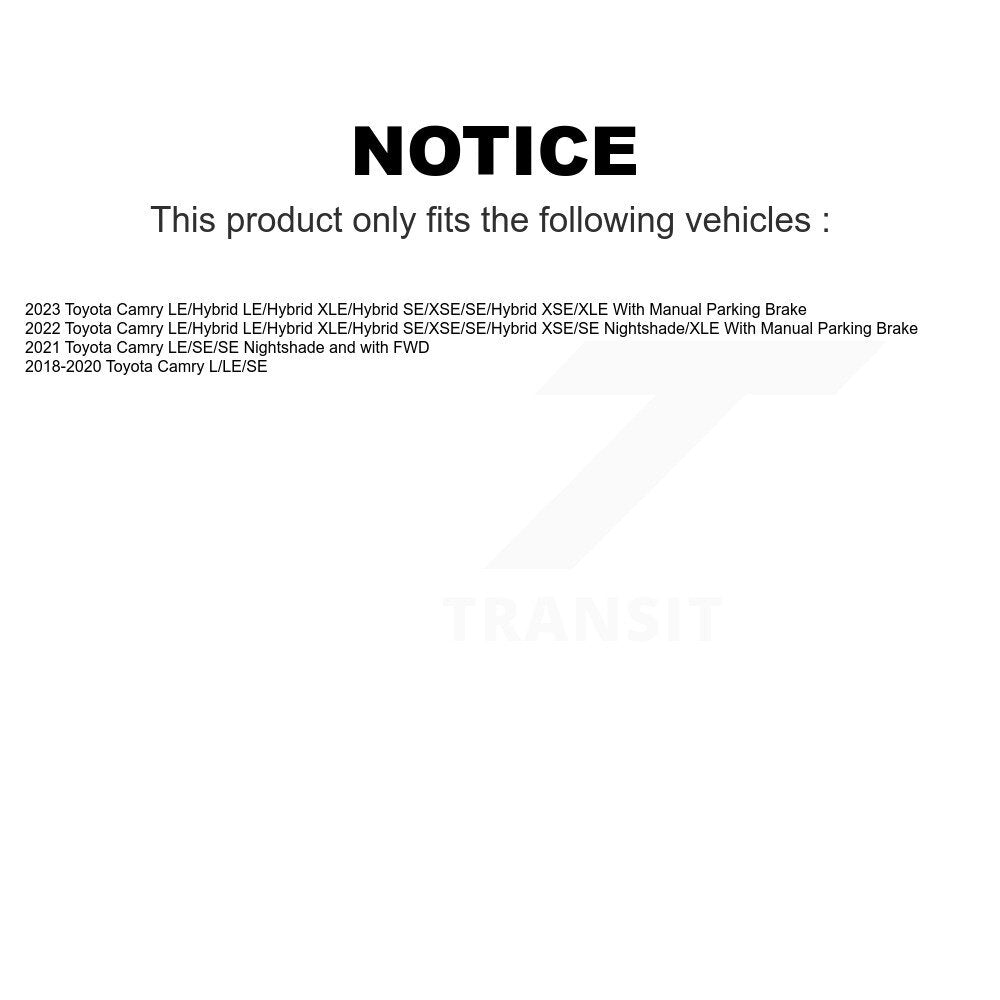 Front Rear Ceramic Brake Pads Kit For Toyota Camry KTC-100599