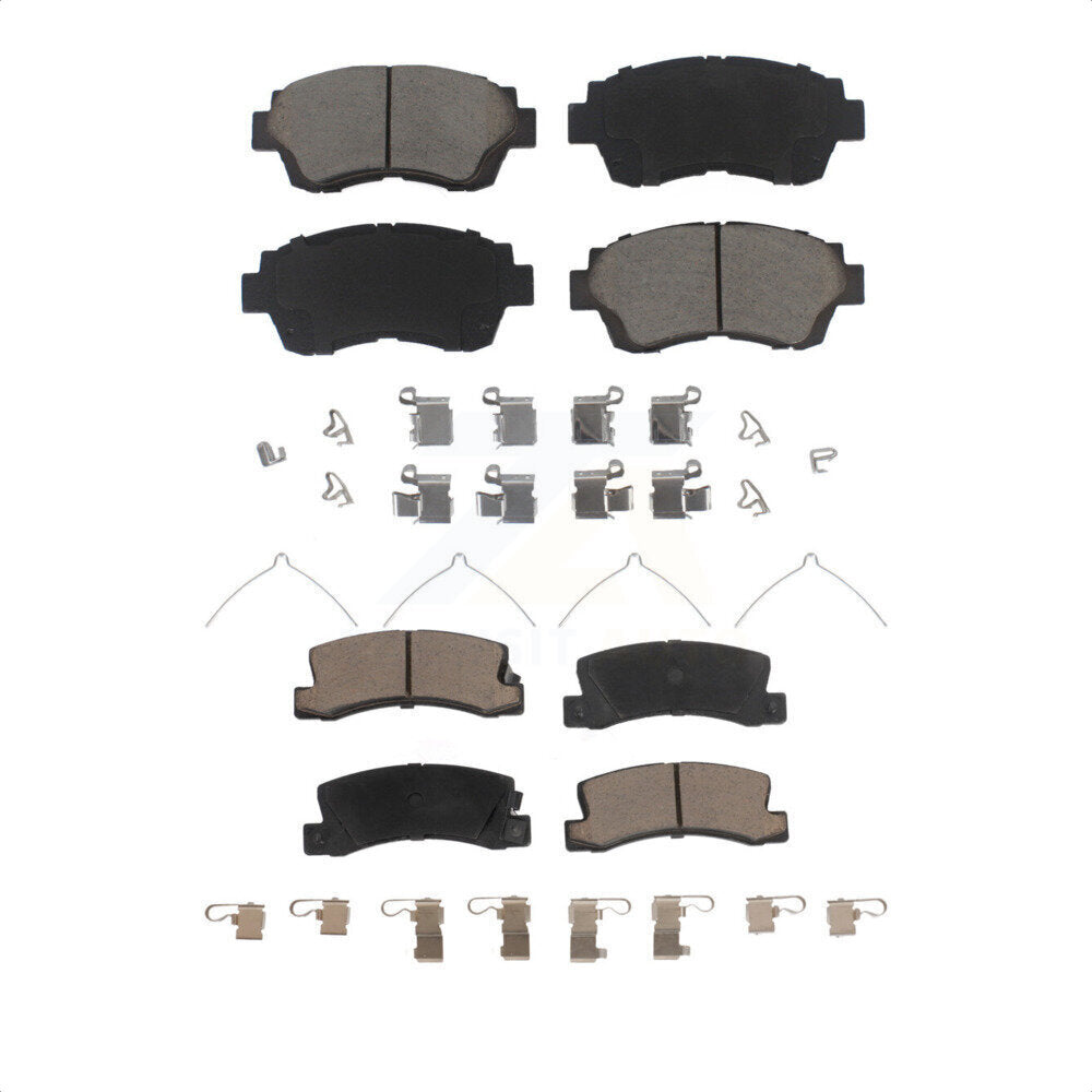 Front Rear Ceramic Brake Pads Kit For Toyota Camry Lexus ES300 Celica KCX-100020