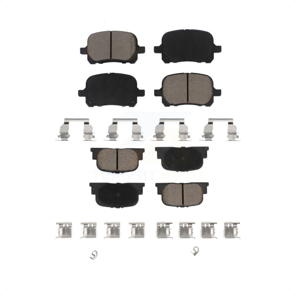 Front Rear Ceramic Brake Pads Kit For Toyota Camry Lexus ES300 KCX-100023