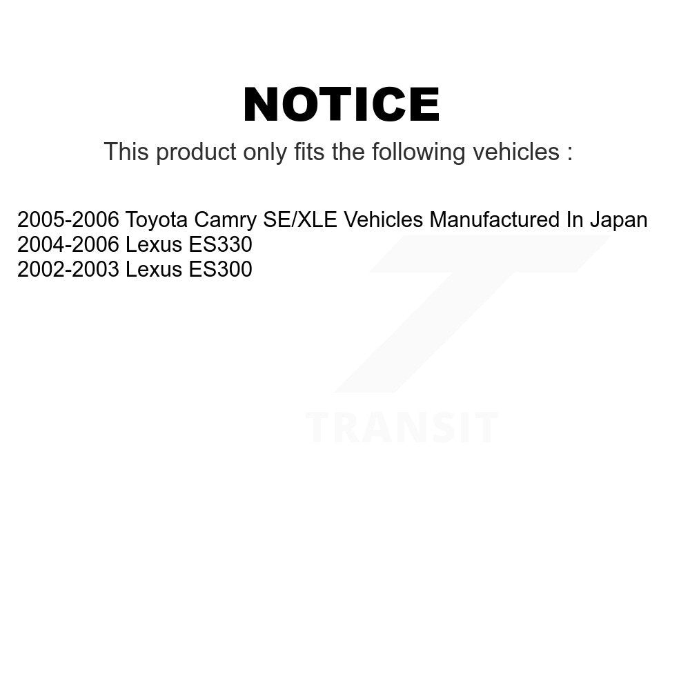 Front Rear Ceramic Brake Pads Kit For Toyota Camry Lexus ES330 ES300 KCX-100496