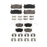 Front Rear Ceramic Brake Pads Kit For Toyota Camry Lexus ES350 Avalon ES300h KCX-100209