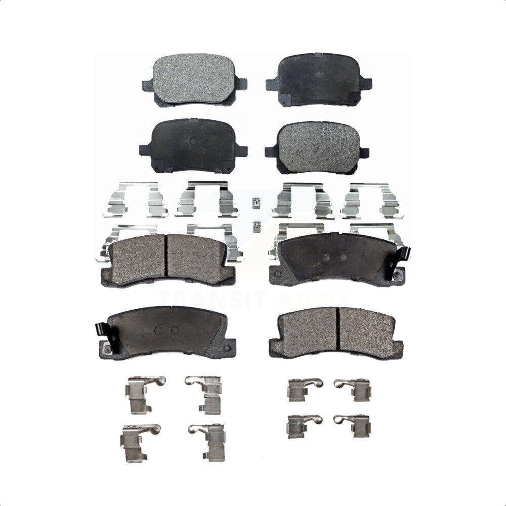 Front Rear Ceramic Brake Pads Kit For Toyota Camry Lexus RX300 ES300 Solara KTC-100371