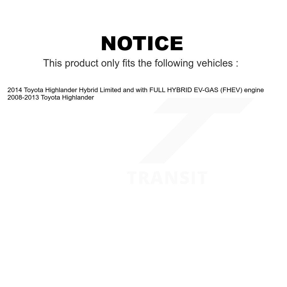 Front Rear Ceramic Brake Pads Kit For Toyota Highlander KTC-100140